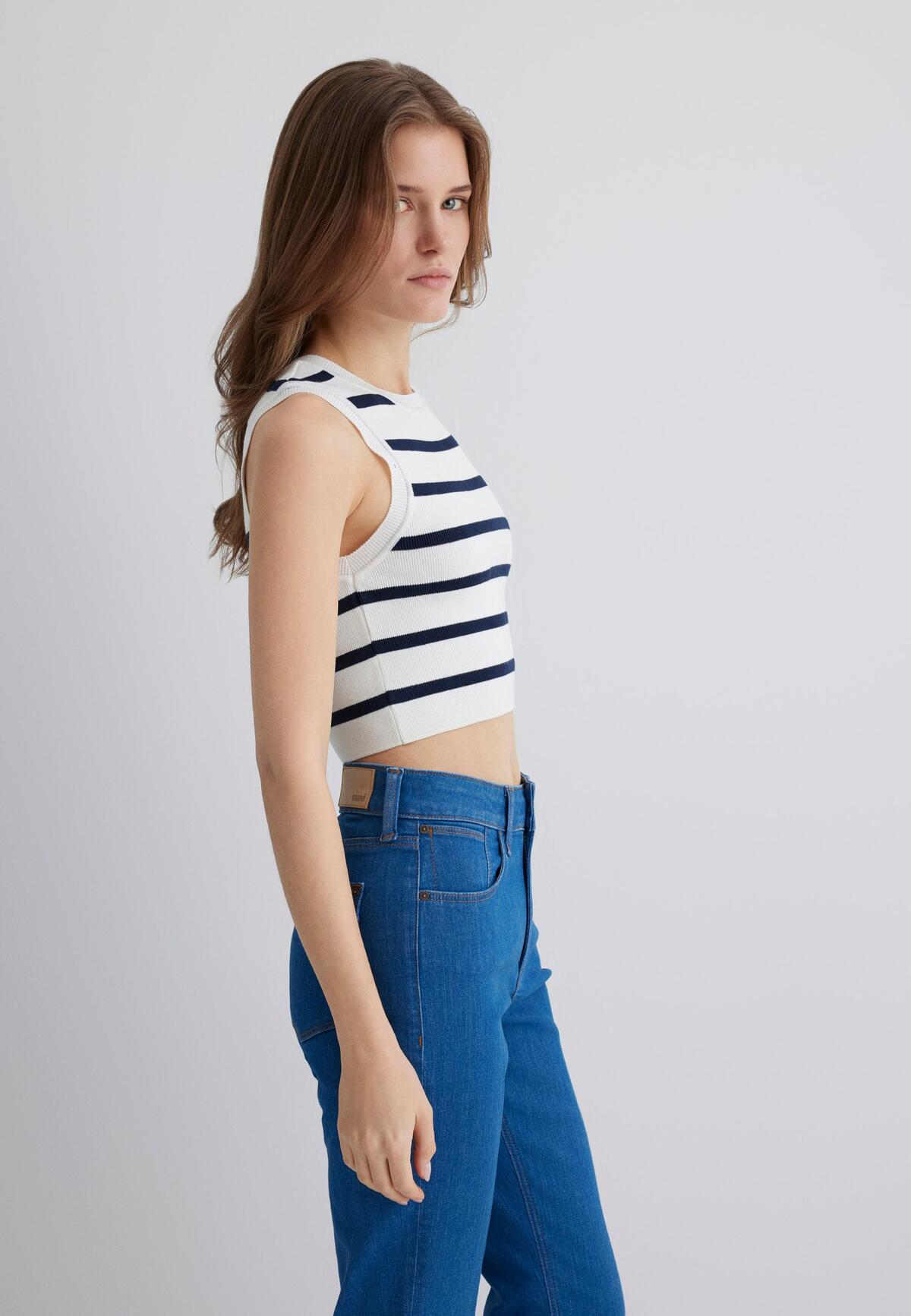 Mavi Atlet M1710672-86625 Lacivert Çizgili