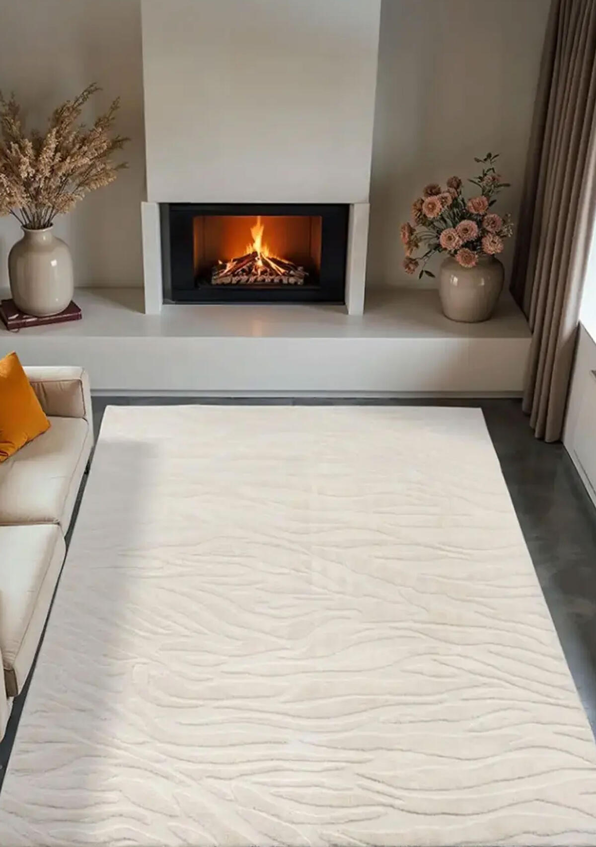 Dinarsu Alaçatı Püsküllü Parça Halı 150*230 Hex A.Bej