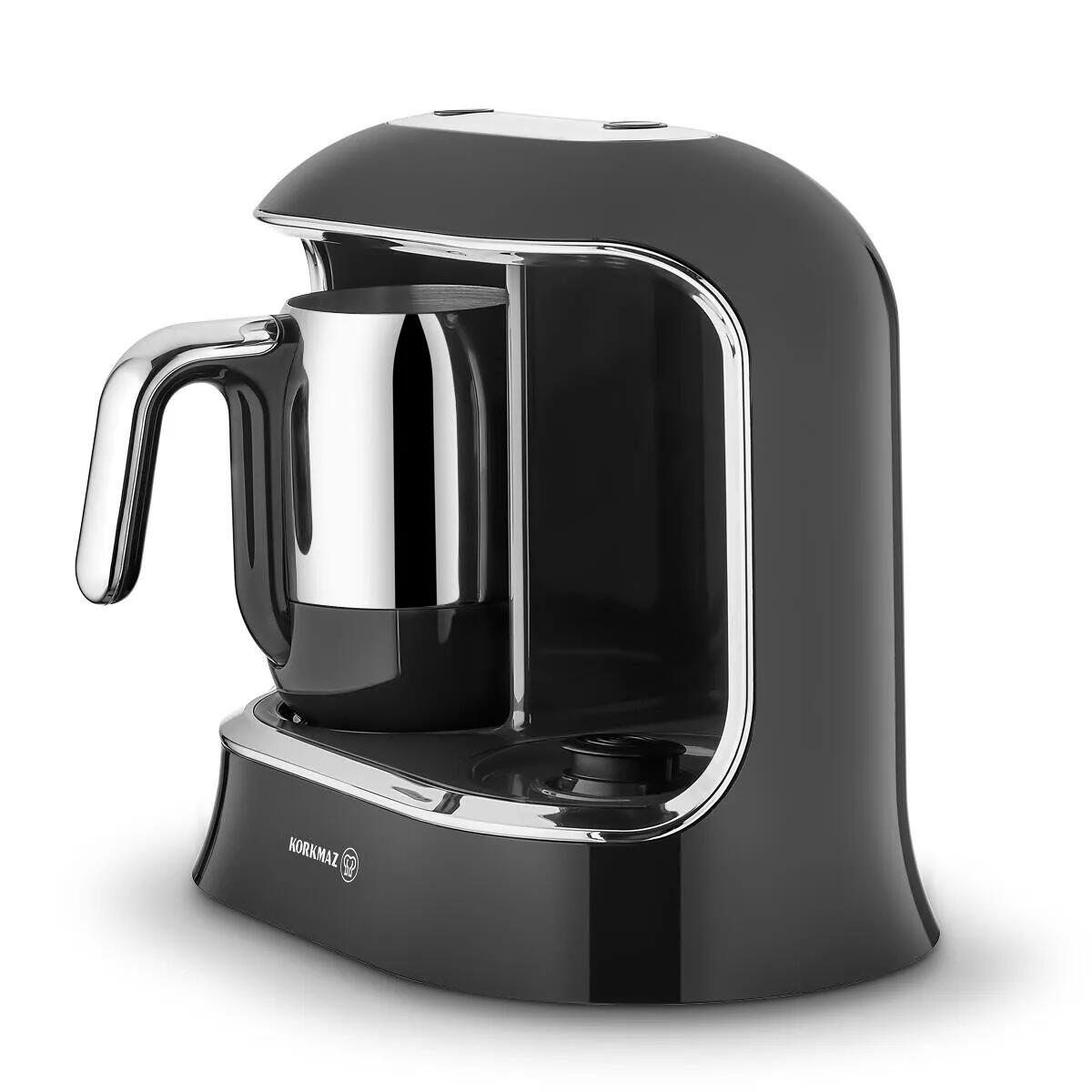 Korkmaz Kahve Makinesi Kahvekolik Twin A861-01 Siyah/Krom