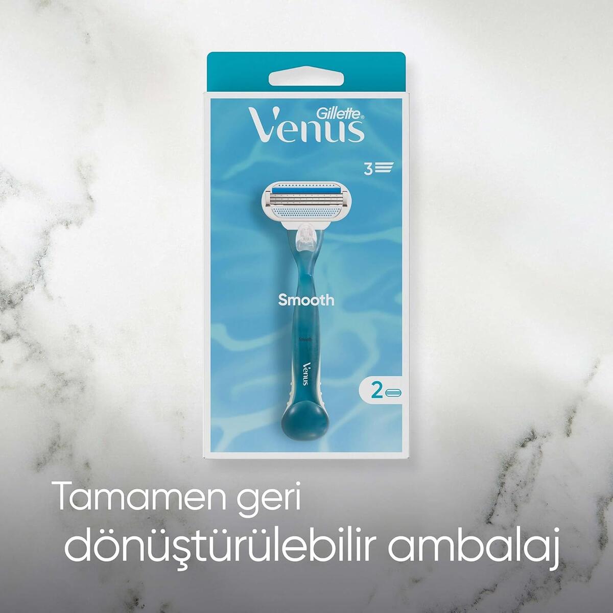 Gillette Traş Makinesi Venüs Smooth Classic+3 Yedek