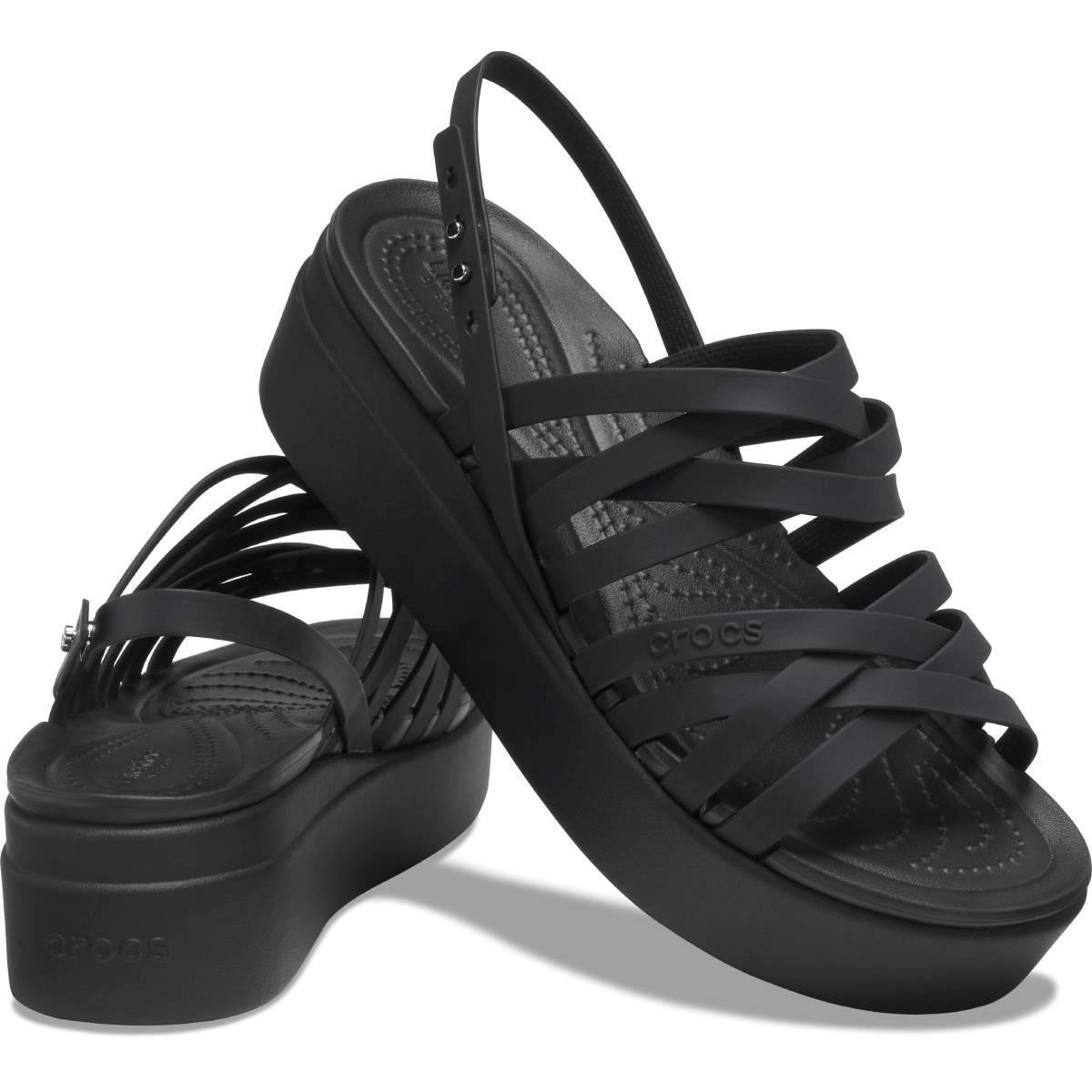 Crocs Brooklyn Strappy Lowwdg 206751_001 Black