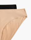 Koton Külot Brief 2'li 4SLK30075MK Ten-Siyah L