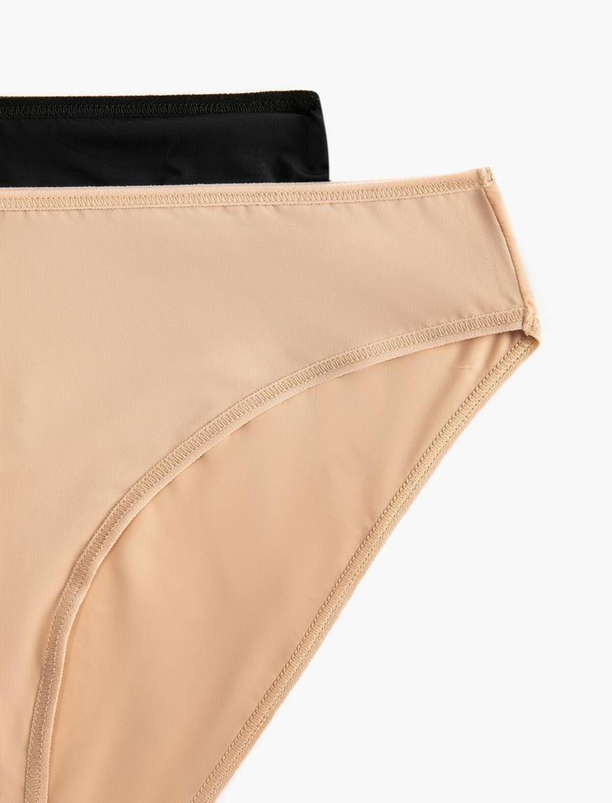 Koton Külot Brief 2'li 4SLK30075MK Ten-Siyah L