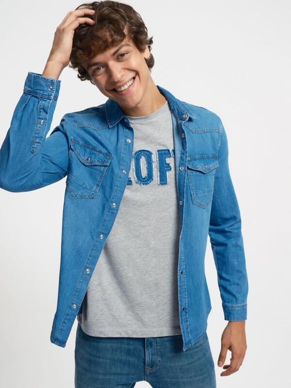 Loft Gömlek U.Kol 2032756 Mavi