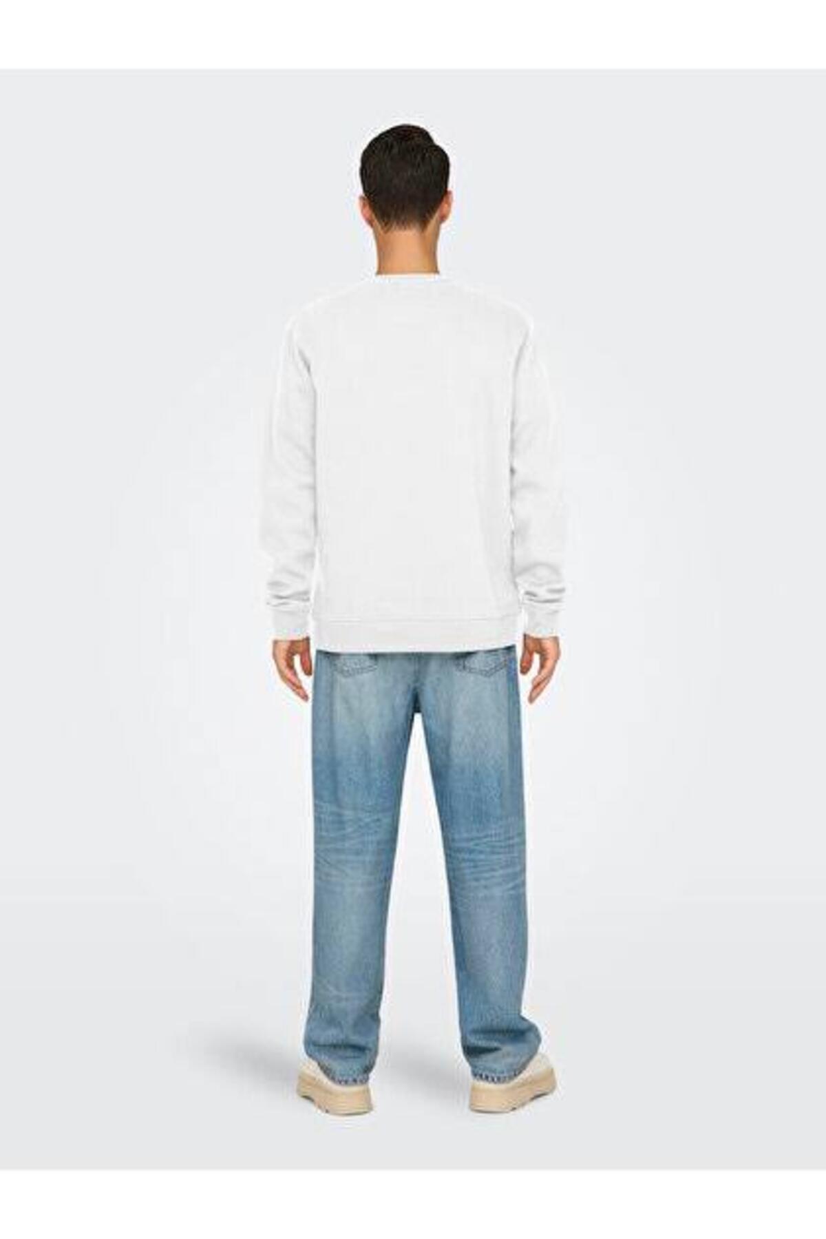 Only&Sons Erkek Sweatshirt 22033193 Ekru