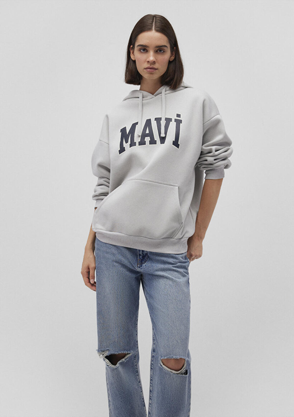 Mavi Sweatshirt M1600361-34322 Açık Gri
