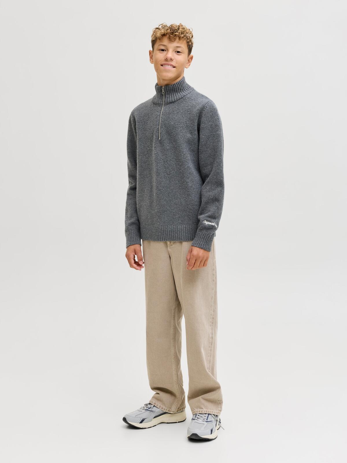 Jack&Jones Junior Kazak Erkek Çocuk 12283370 Gri Melanj