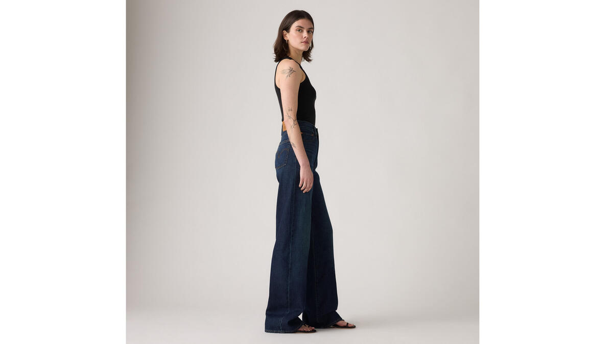 Levis Pantolon Ribcage Wide Leg 003VD-0003 Koyu İndigo