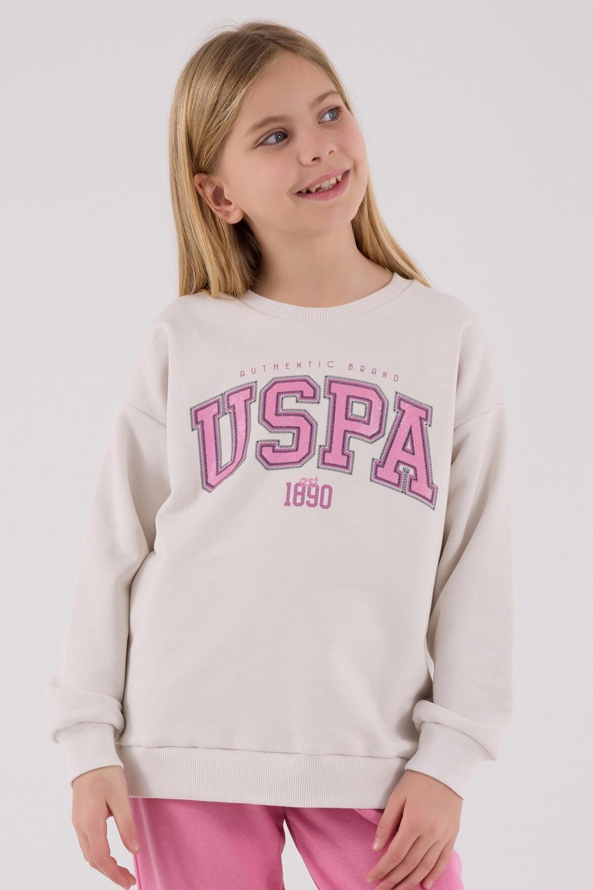 U.S Polo Assn. Eşofman Takımı Kız Çocuk US2312-G Taş