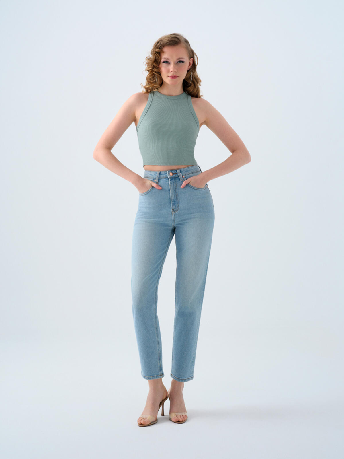 Loft Pantolon Mom Stella LF2038775 Mavi