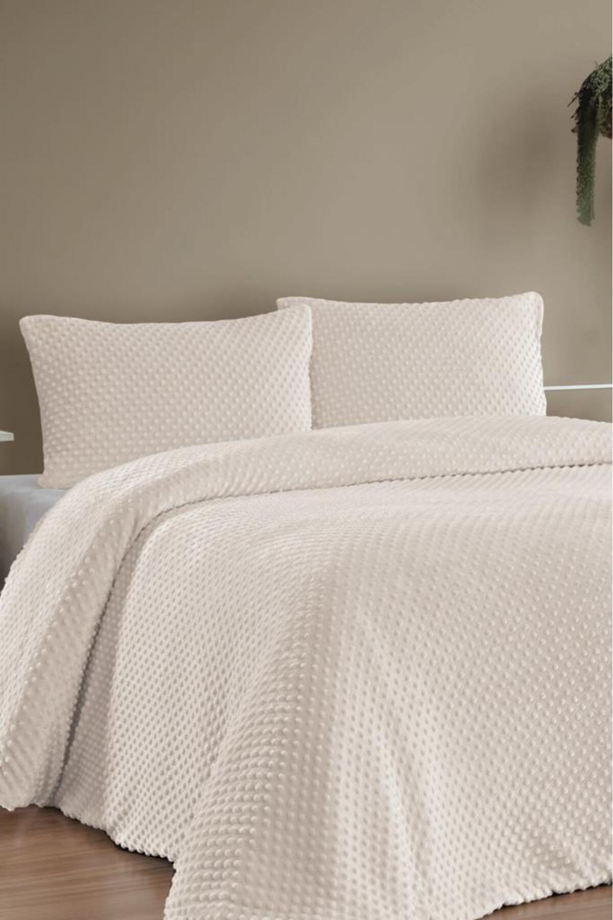 Merinos Yorgan Comforter Set Çk Tomurcuk Velora Bej