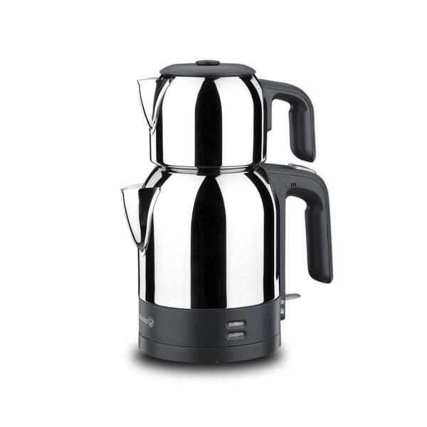 Korkmaz Çaydanlık Elek.Demkolik A359 İnox/Siyah