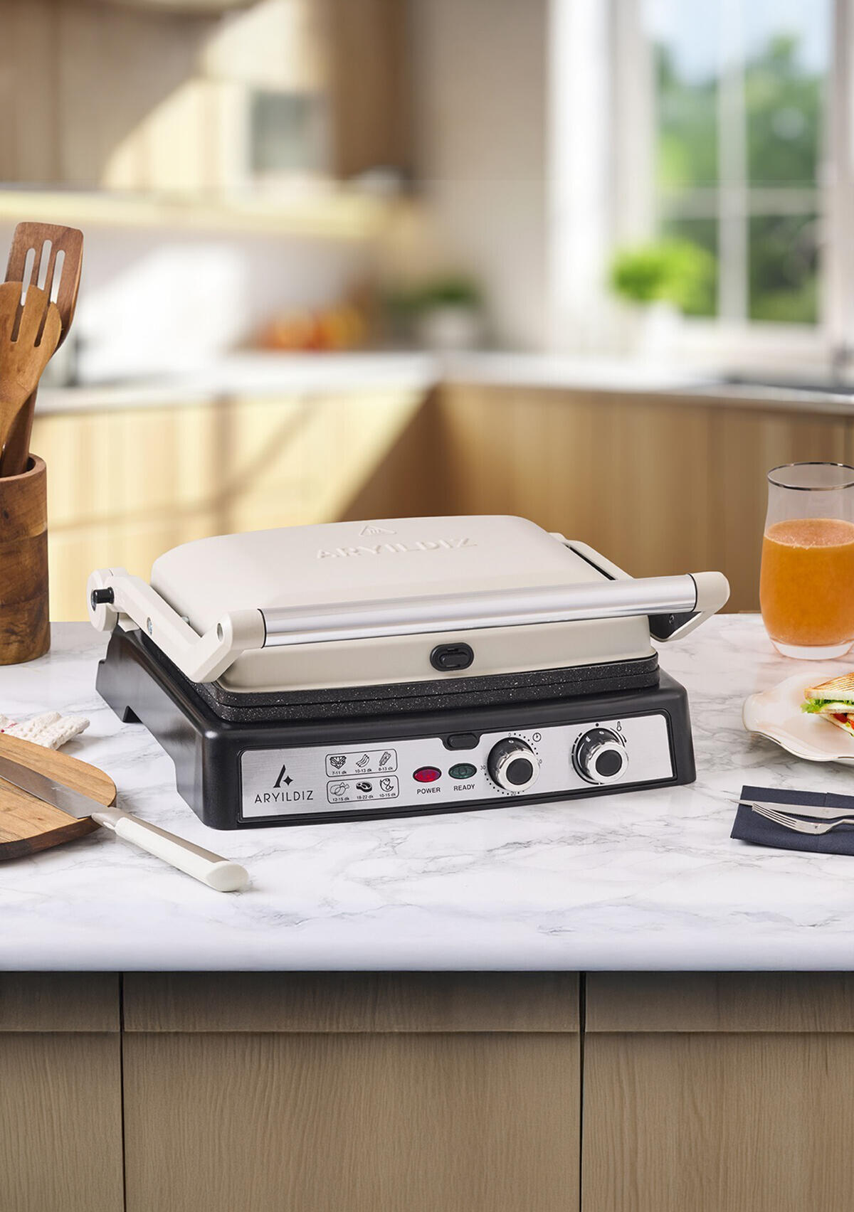 Aryıldız Tost Makinesi Multi Grıll 153AR304839 Krem