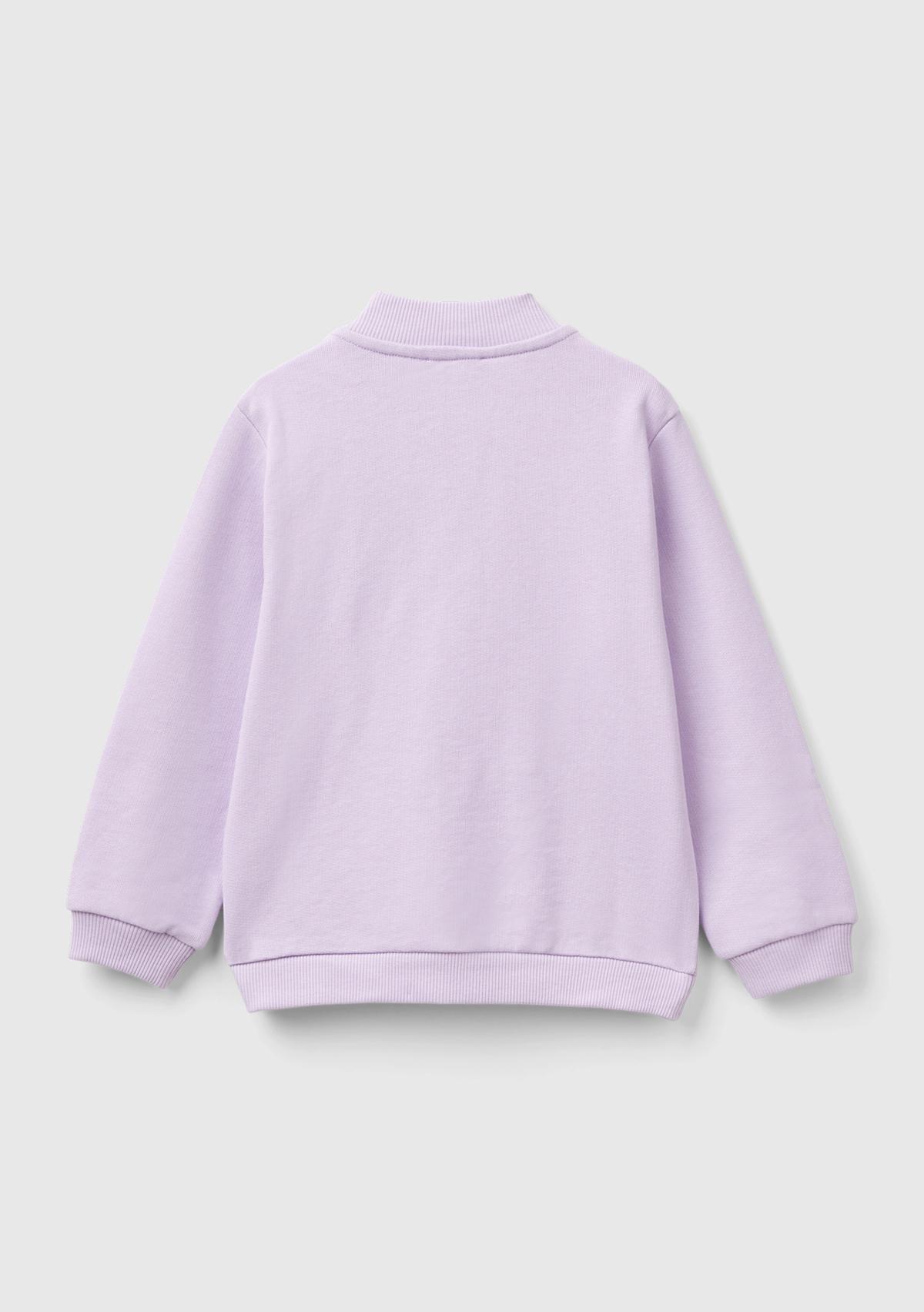 Benetton Sweatshirt Kız Bebek 3J70G5037 Lila