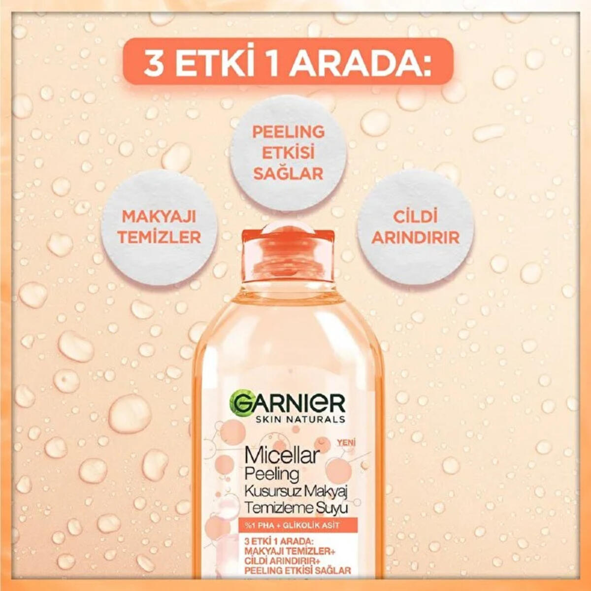 Garnier Makyaj Temizleme Suyu Micellar Peeling 400Ml