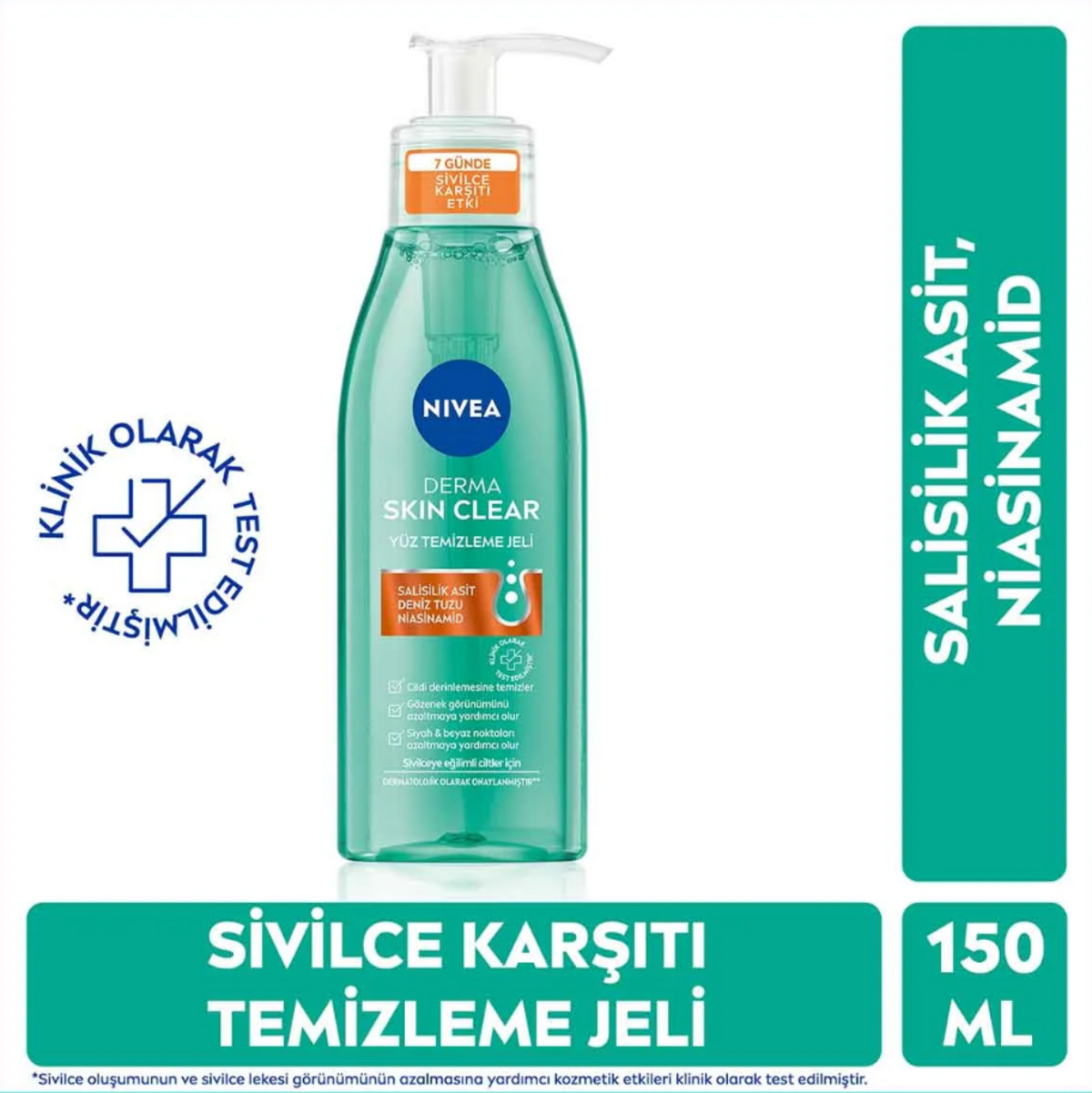 Nivea Yüz Temizleme Jeli Derma Skin Clear 200Ml