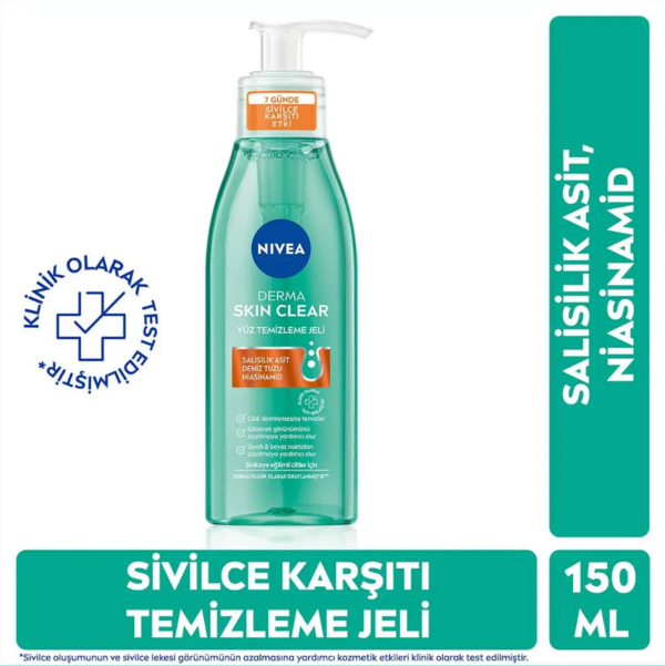 Nivea Yüz Temizleme Jeli Derma Skin Clear 200Ml
