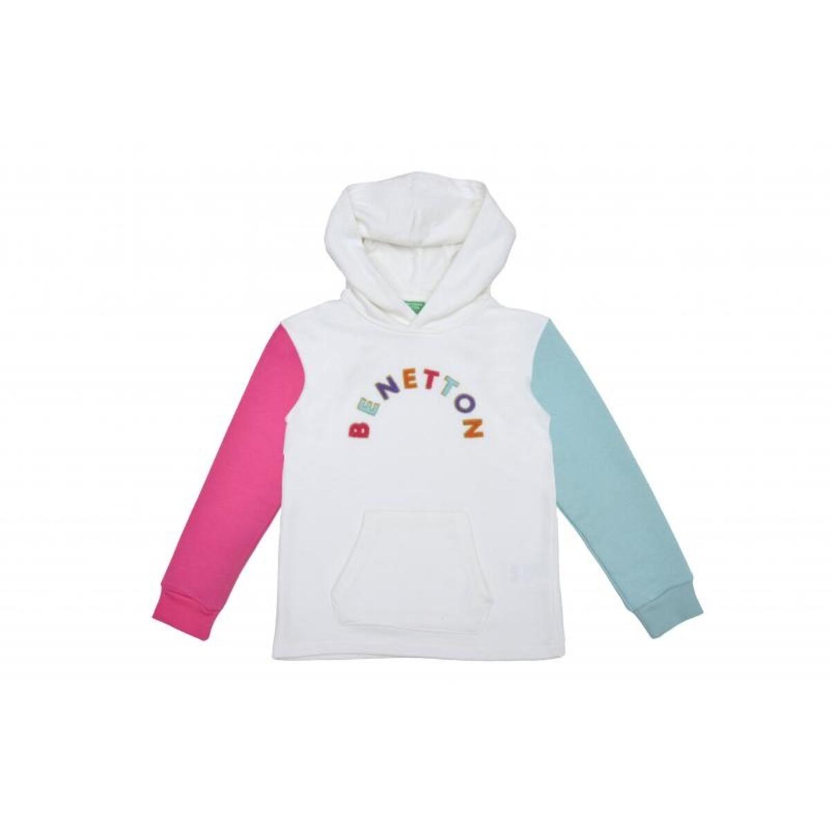 Benetton Sweatshirt Kız Çocuk BNT-G21574 72822 Ekru
