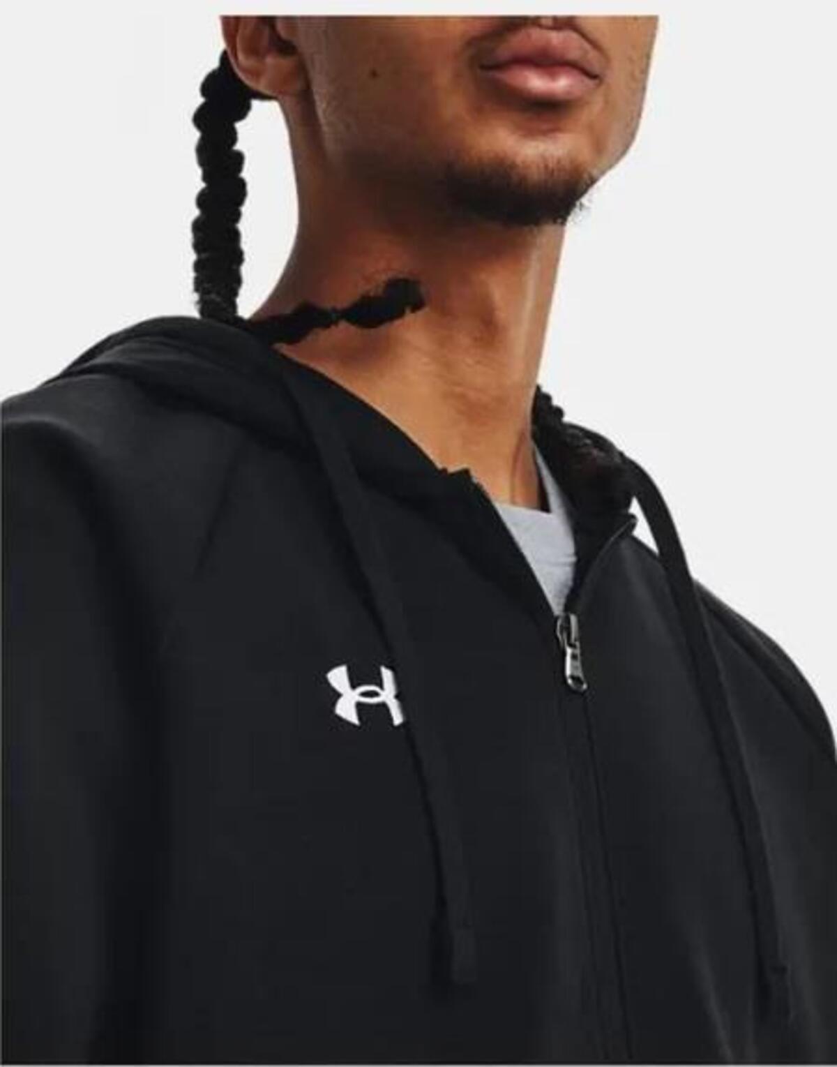 Under Armour Ua Rival Fleece Fz Hoodie 1379767-001 Siyah