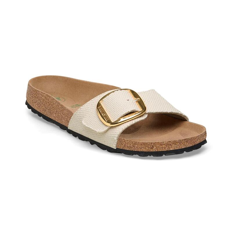 Birkenstock Madrid Big Buckle Tex Rough Canvas Vegan 1026721 Eggshell (Dy)