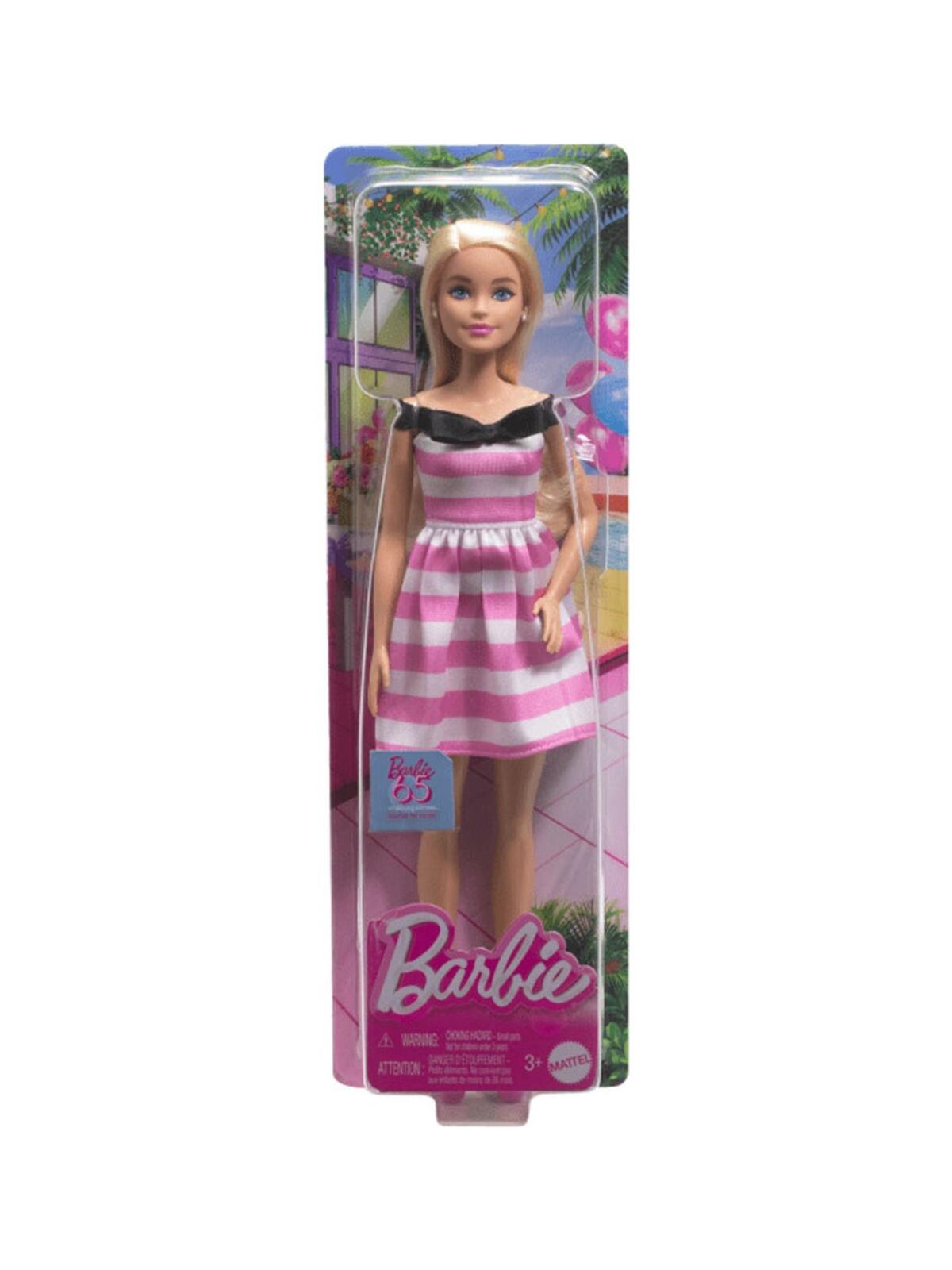 Barbie 65.Yıl Özel Pembe Elbiseli Bebek MTL-HTH66