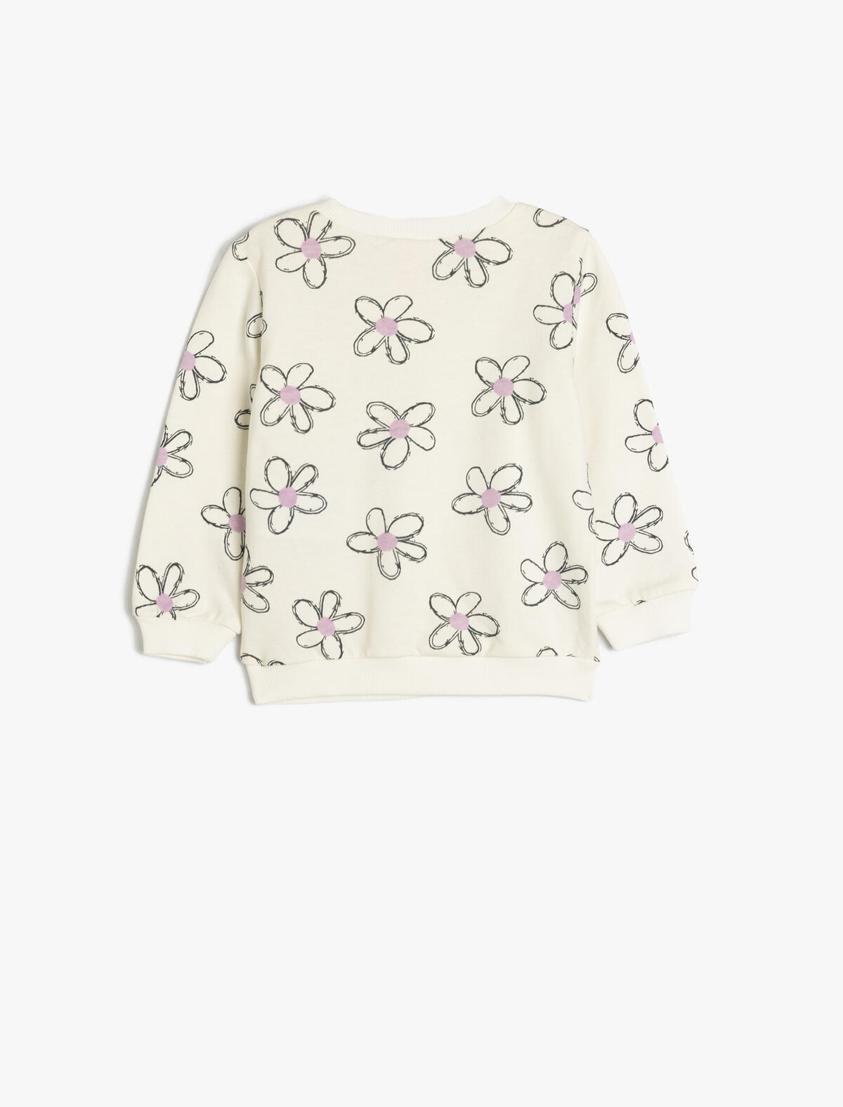 Koton Sweatshirt Kız Bebek 5WMG10249AK Ekru Desenli