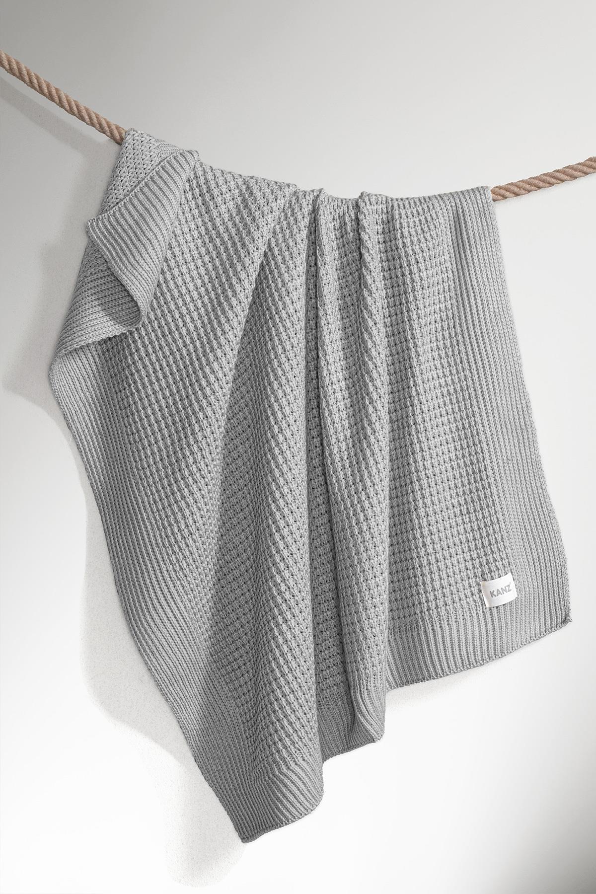 Kanz Triko Battaniye (Knz-006)(Knz-007) Gri