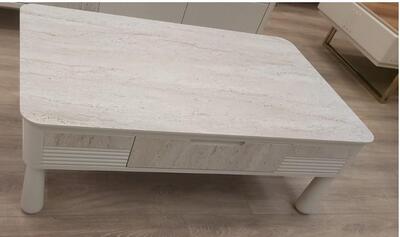 Omarat Orta Sehpa Traverten Krem 4173