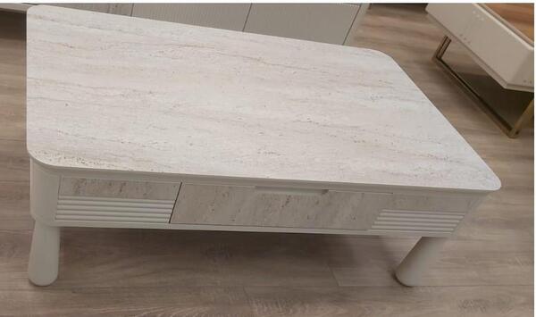 Omarat Orta Sehpa Traverten Krem 4173