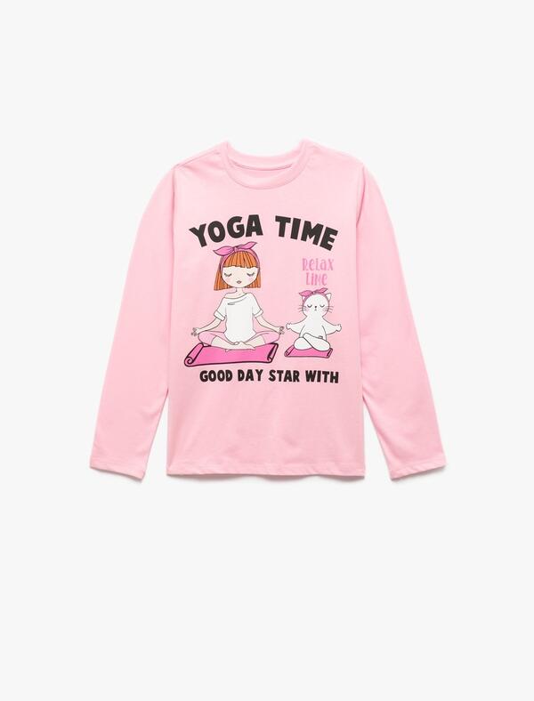 Koton Tişört Kız Çocuk 6WKG10166AK Pembe