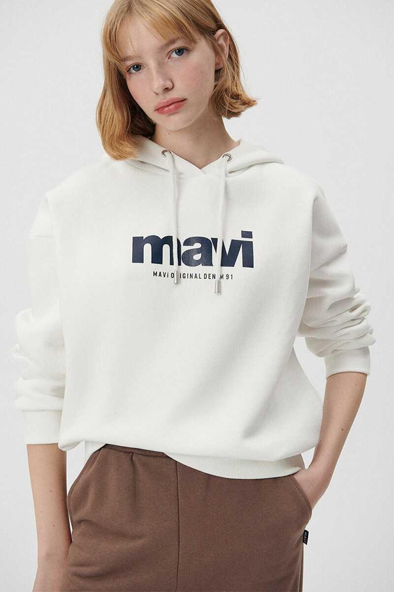 Mavi Sweatshirt M168334-81964 Kırık Beyaz