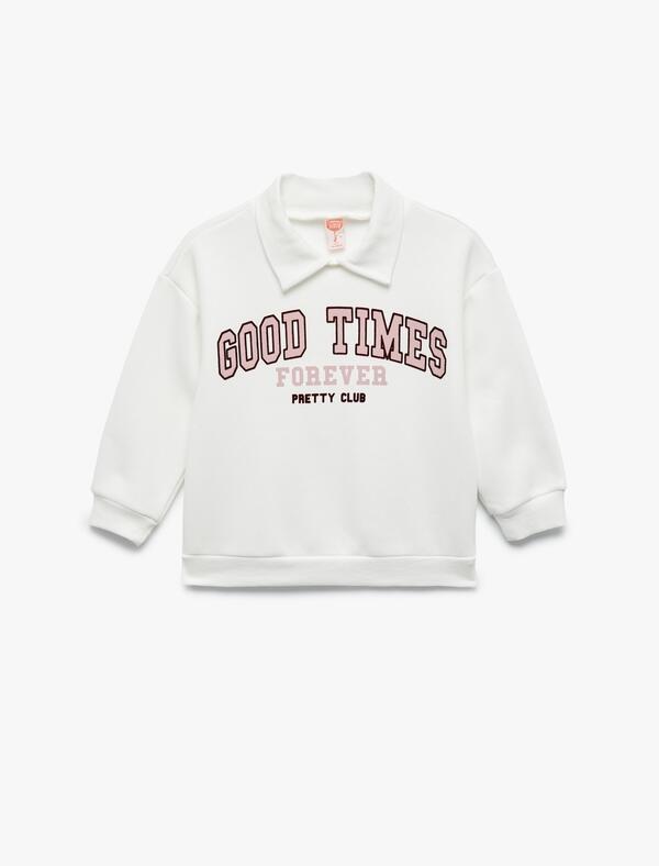 Koton Sweatshirt Kız Bebek 6WMG10006AK Ekru