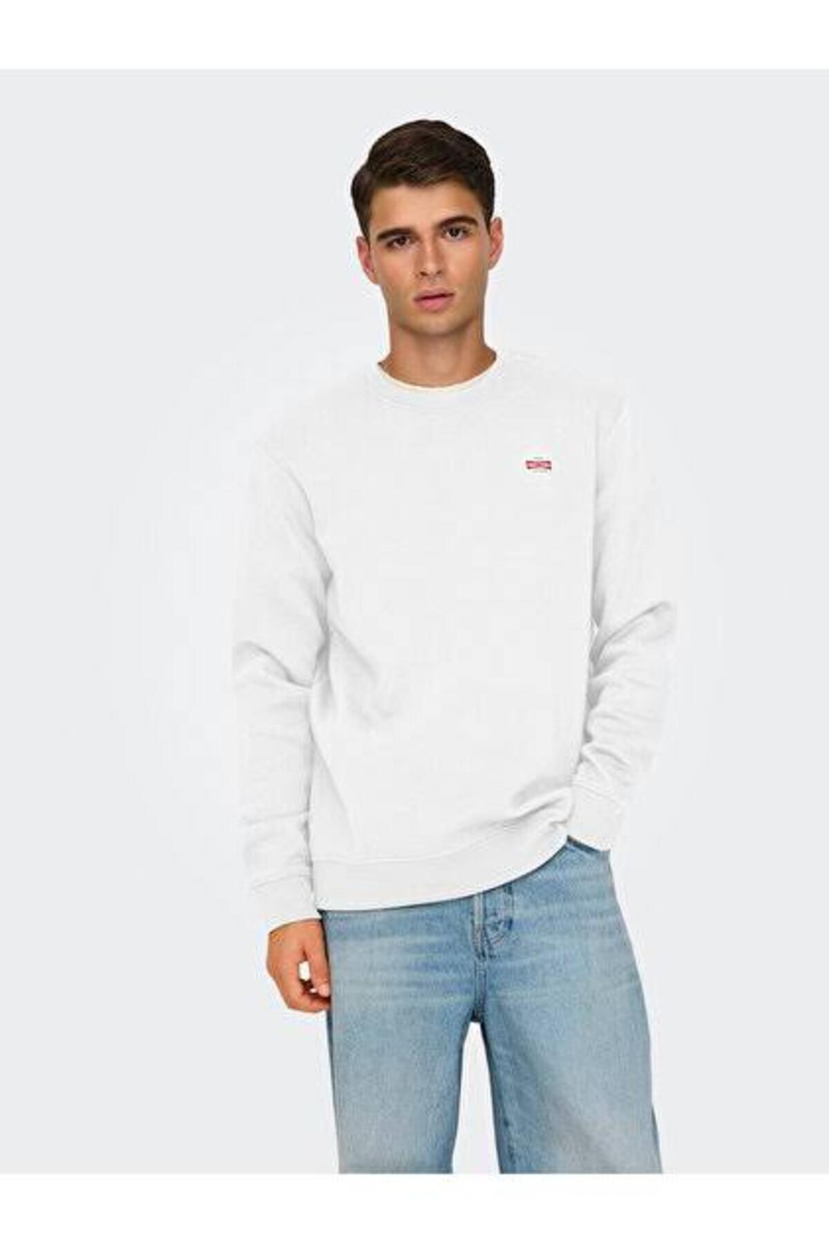 Only&Sons Erkek Sweatshirt 22033193 Ekru