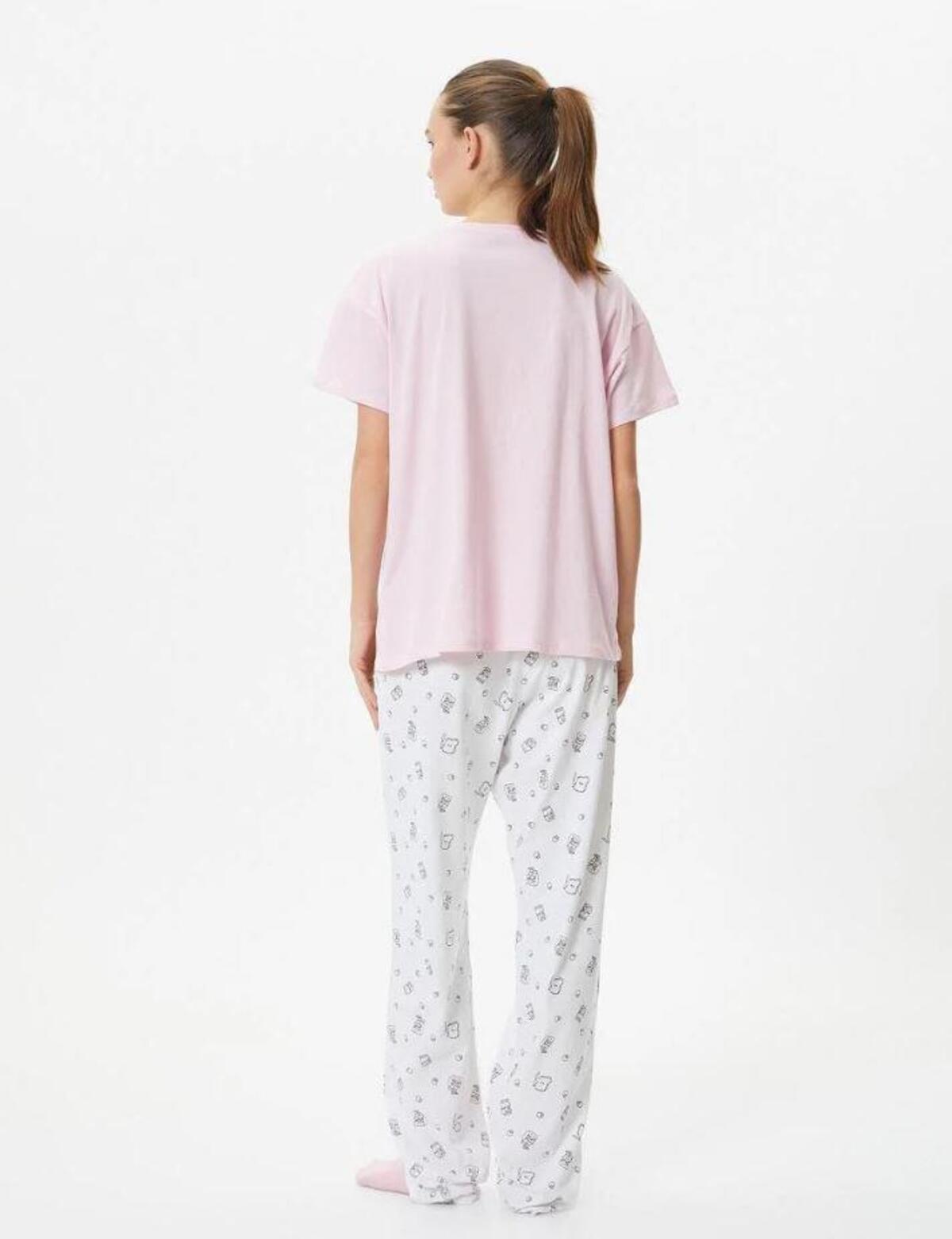 Koton Pijama Takımı 4SLK40015MK Kırmızı S