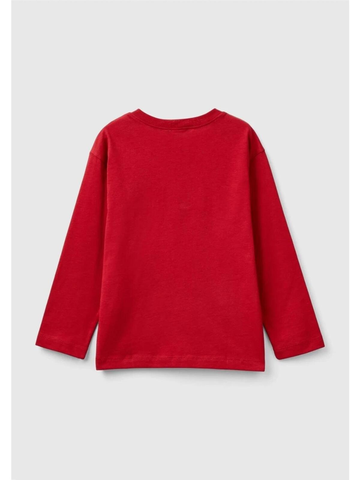 Benetton Uzun Tişört Erkek Bebek 3I1XG10FL Kırmızı