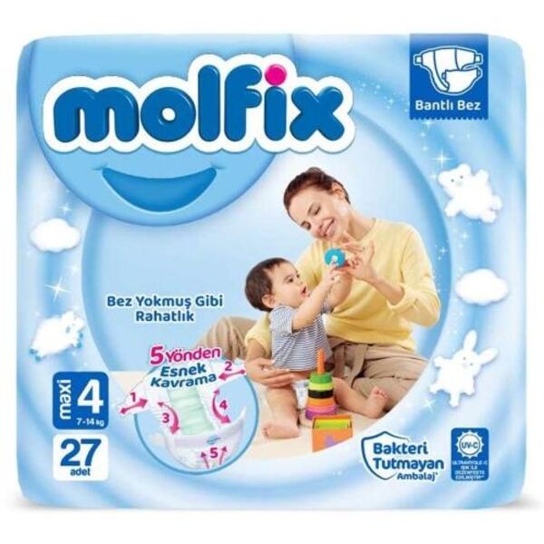 Molfix Bebek Bezi 3D Maxi 27Li No:4