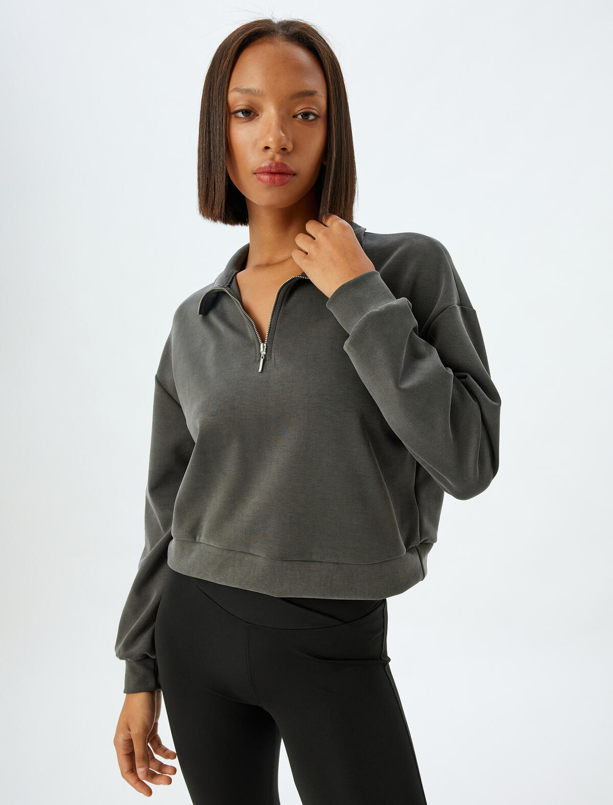 Koton Sweatshirt 5WAK10059NK Antrasit