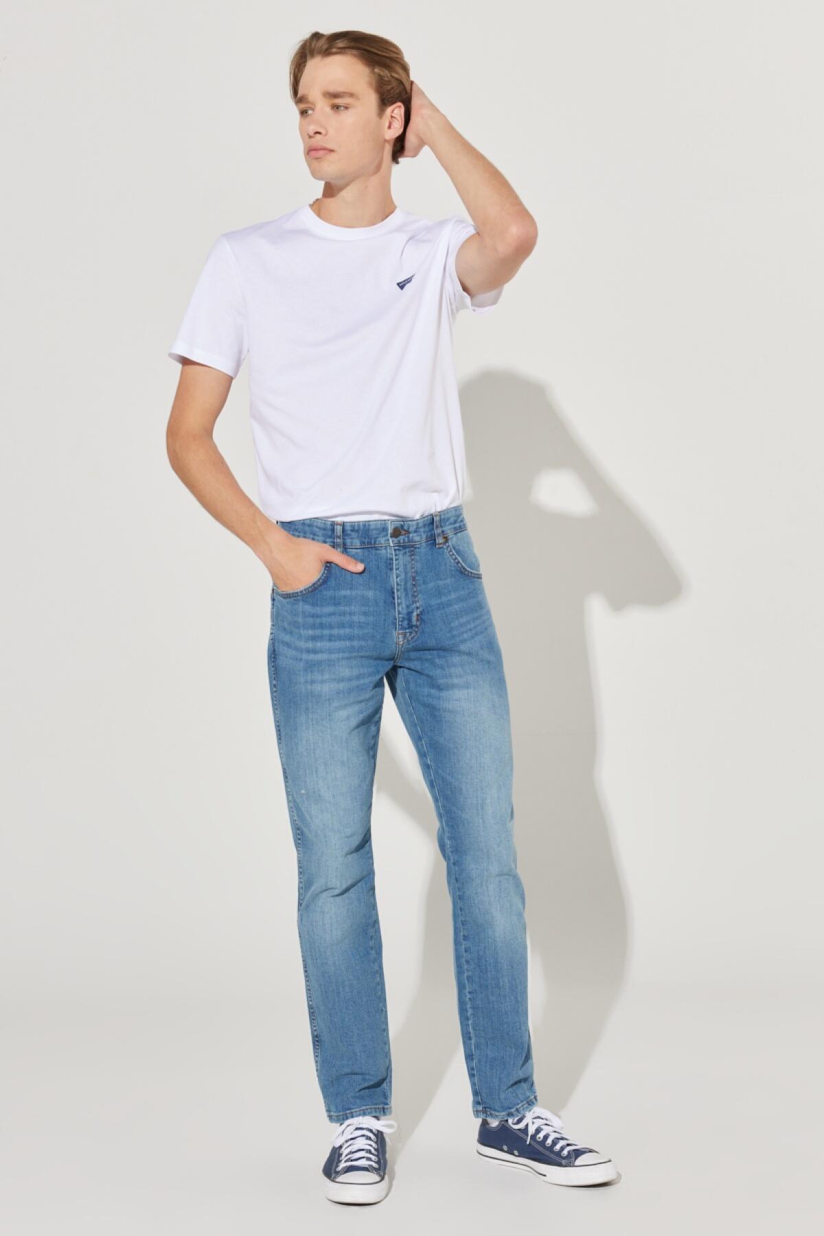Wrangler Pantolon Texas Slim W12SCSZ84 A.Mavi