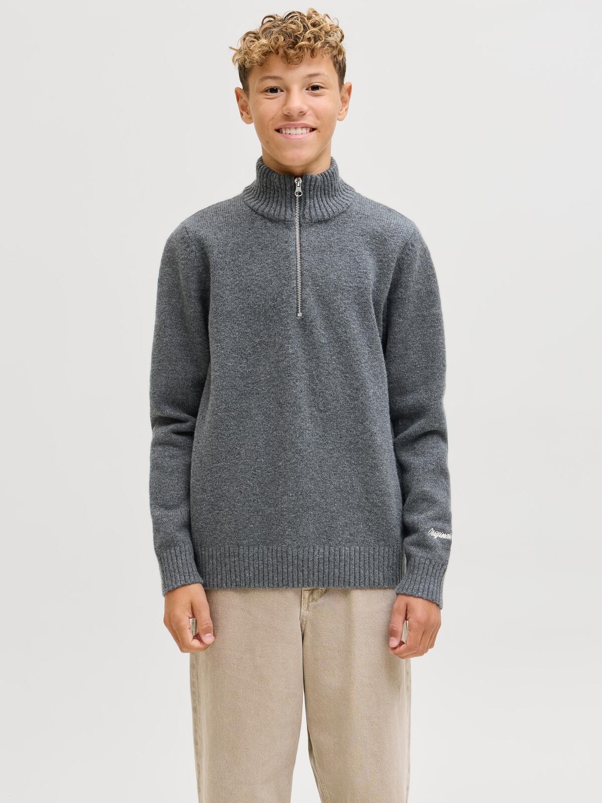 Jack&Jones Junior Kazak Erkek Çocuk 12283370 Gri Melanj