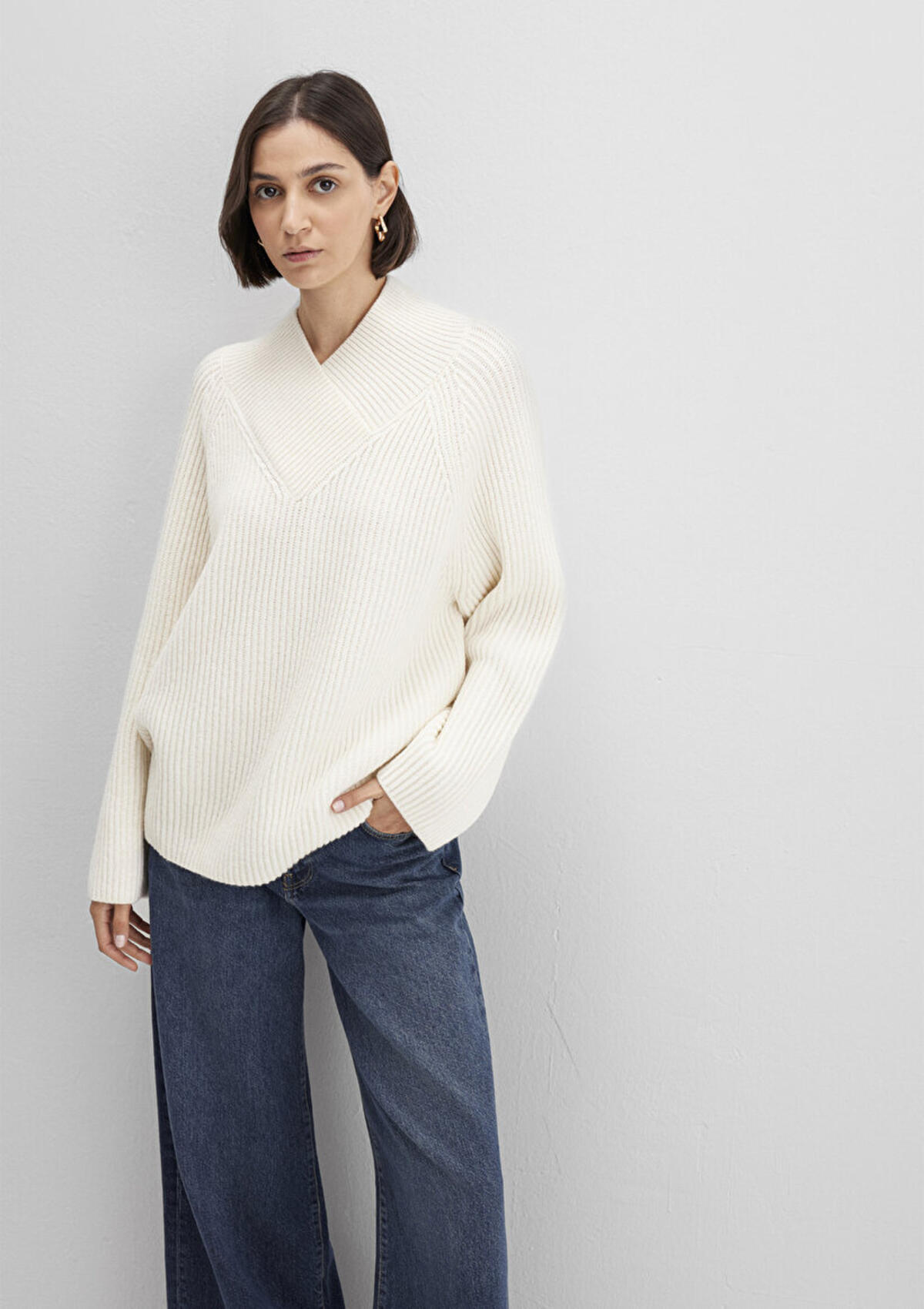 Mavi Kadın Kazak M1710829-70057 Kırık Beyaz