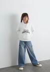Mavi Sweatshirt Kız Çocuk M7S10130-70057 Beyaz