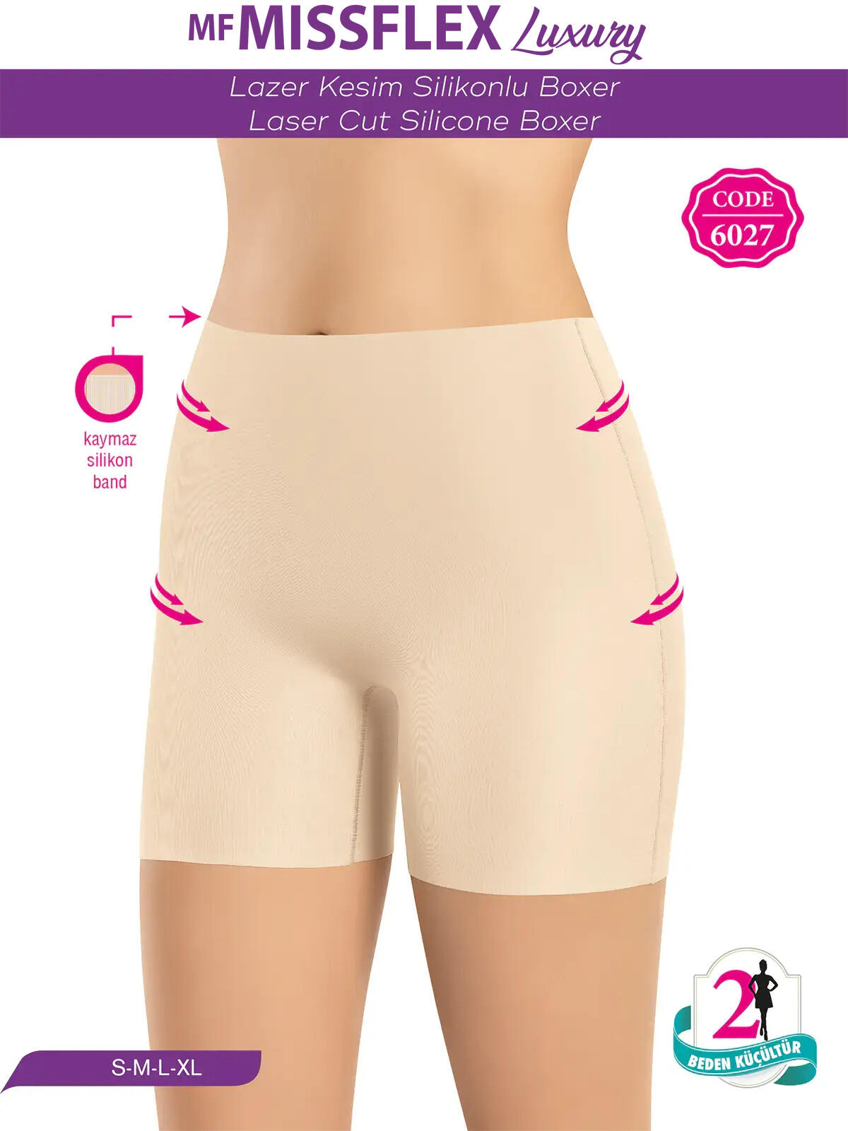 Miss Flex Boxer Korse 6027 Siyah