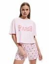 Koton Pijama Takımı 5SLK40039MK Pembe Desenli