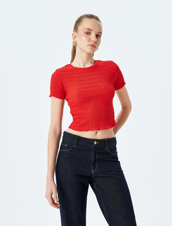 Koton Tişört 5SAL10008IK Kırmızı