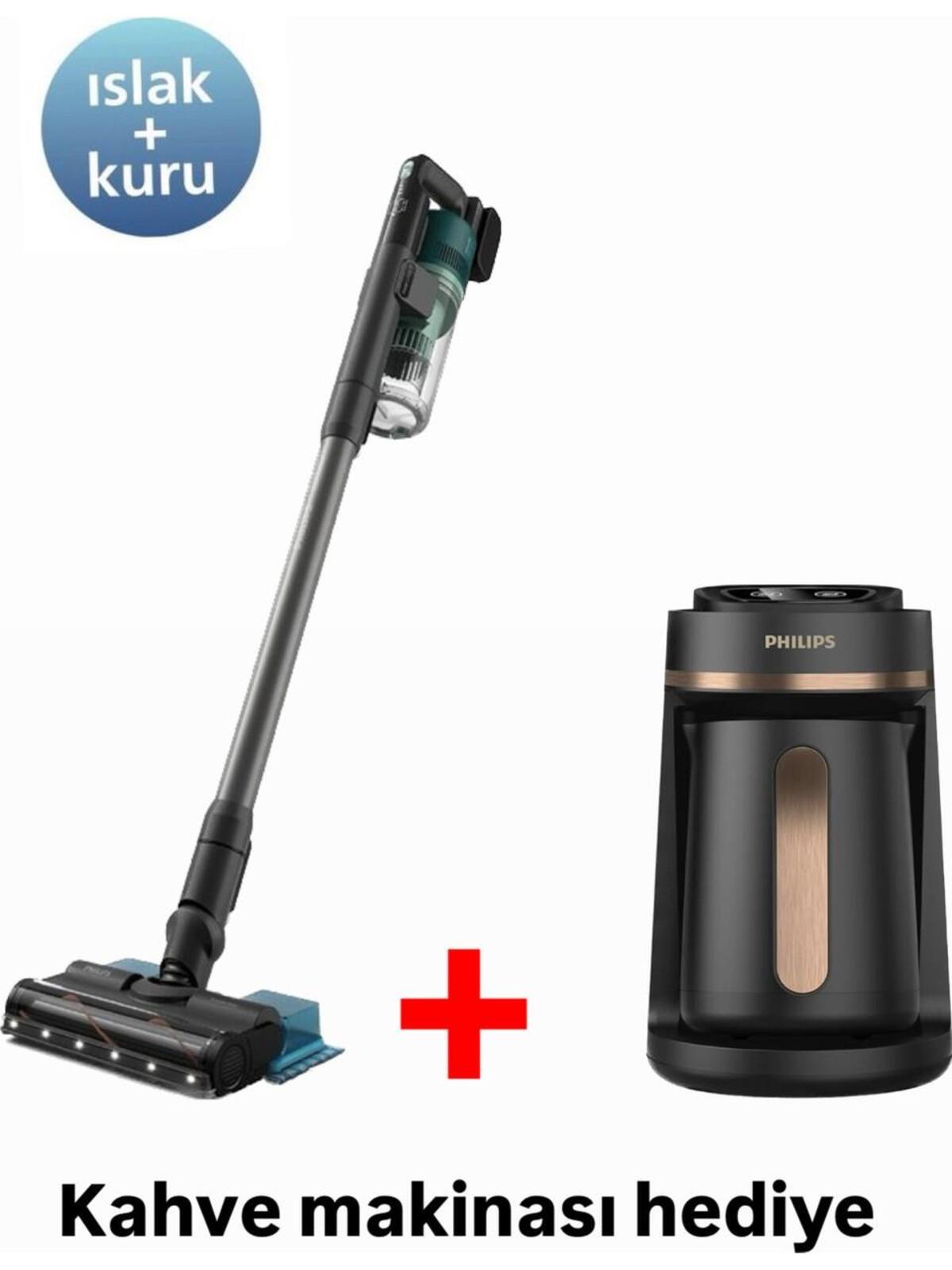 Philips Elk.Süpürge Dik Kablosuz Aqua Xc6557/01+Türk Kahve Mk. Hda150/60