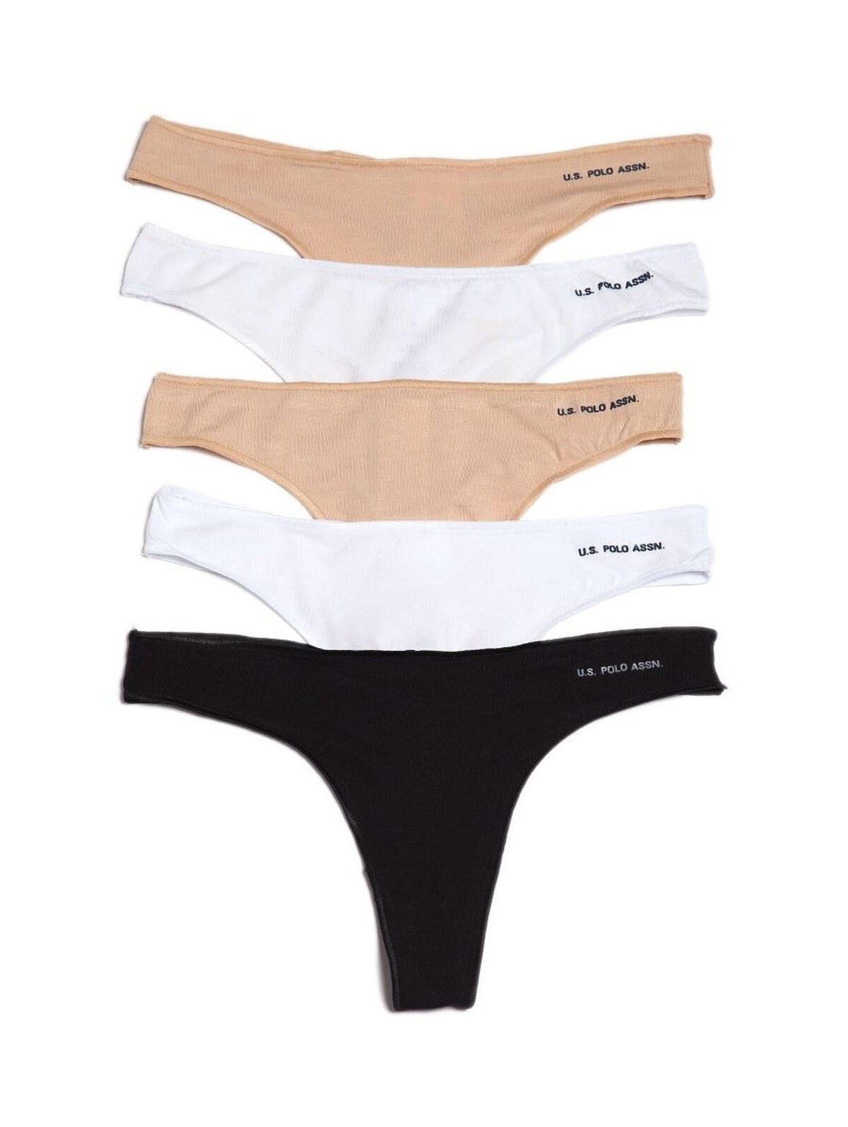 U.S Polo Assn. Kadın String 5Li 67005 Siyah-Ten-Beyaz-Ten-Beyaz