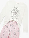 Koton Pijama Takımı 6WLK40148MK Ekru Desenli Koton Pijama Takımı 6WLK40148MK Ekru Desenli
