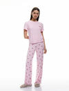Koton Pijama Takımı 5SLK40076MK Pembe Desenli