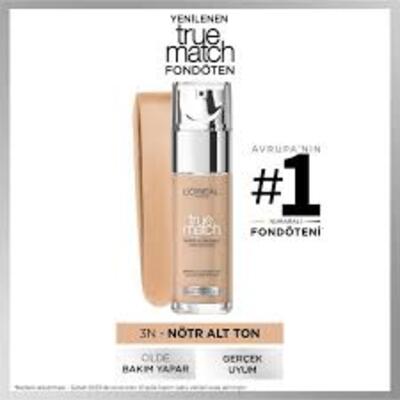 Loreal Paris Fondöten True Match No:3N (Dy)