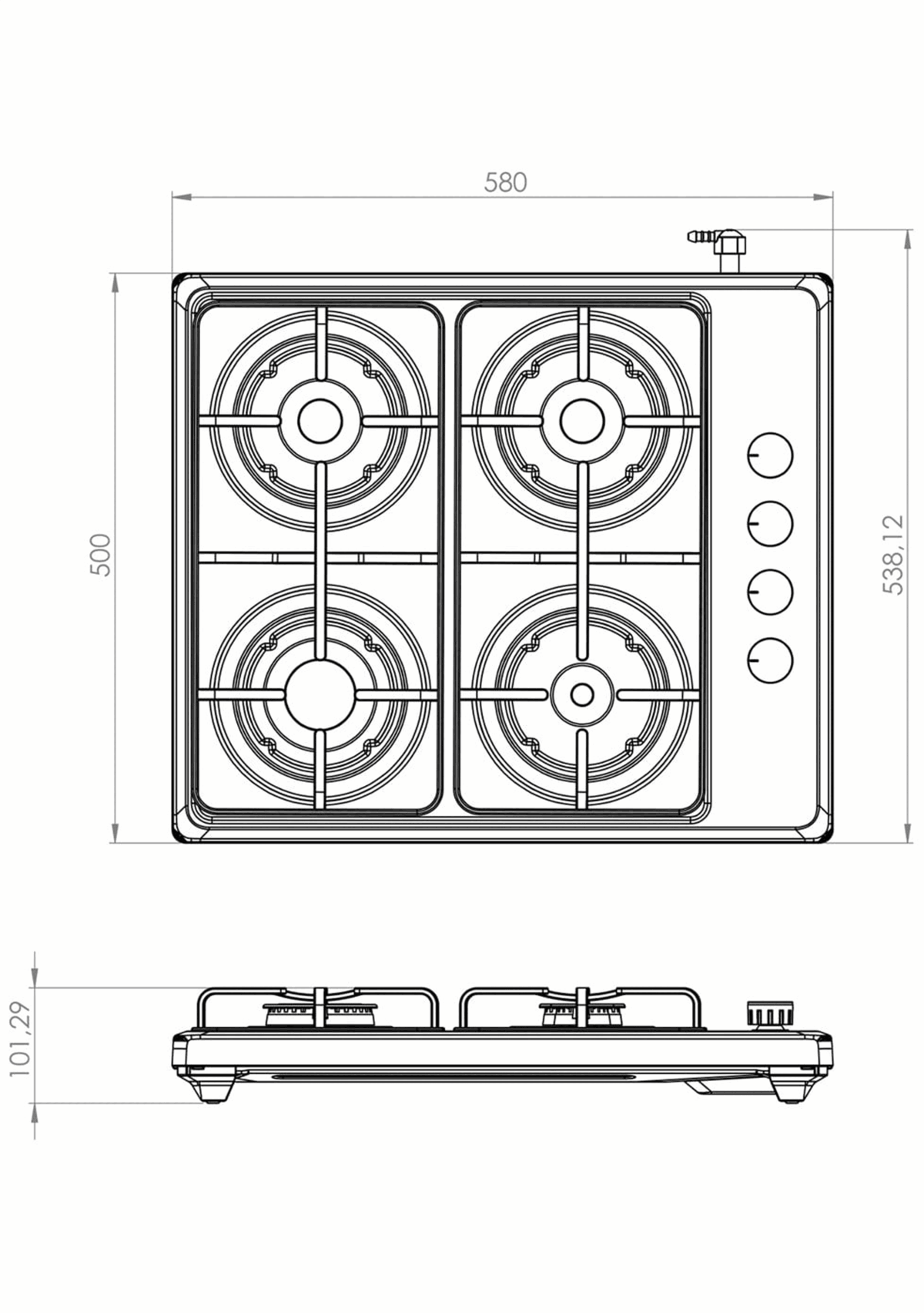 Luxell Setüstü Ocak Lx-420F Ng Siyah